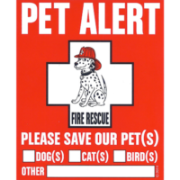 Free Pet Alert Pet Safety Decal